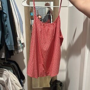 Women’s Faded Glory Red and White Floral Blouse (Excellent condition)